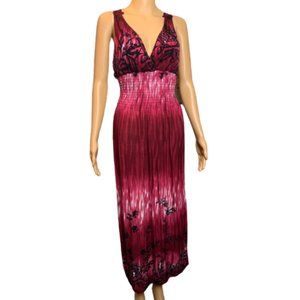 Floral Lace Back Island Paradise Maxi Dress